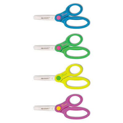 Westcott Kids' Scissors Antimicrobial Rounded 5" Assorted Colors 14606