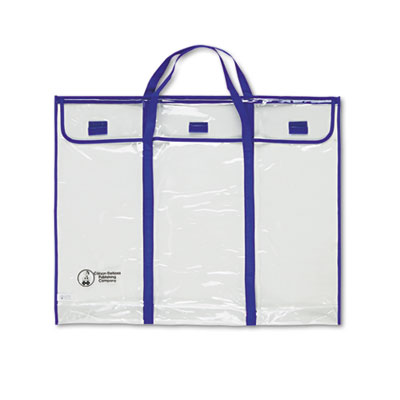 Bulletin Board Storage Bag, Blue/Clear, 30" x 24"