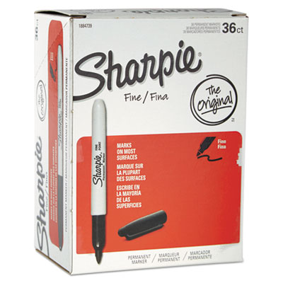 DYMO Sharpie Permanent Markers Fine Point Black 36 Count