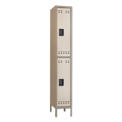 Safco® Double-Tier Locker, 12w x 18d x 78h, Two-Tone Tan