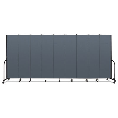 Screenflex® Portable Room Divider, 16 ft 9" x 0.75" x 7 ft 4", Vinyl/Fiberglass/Steel, Blue
