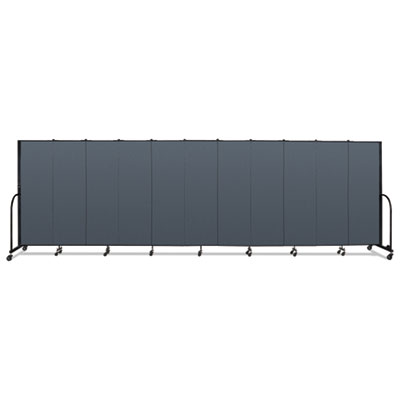 Screenflex® Portable Room Divider, 20 ft 5" x 0.75" x 6 ft, Vinyl/Fiberglass/Steel, Blue