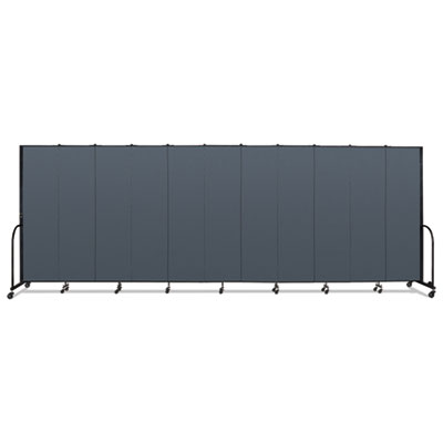 Screenflex® Portable Room Divider, 20 ft 5" x 0.75" x 7 ft 4", Vinyl/Fiberglass/Steel, Blue