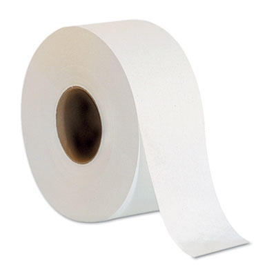 Jumbo Jr. Bathroom Tissue Roll, 9" dia, 1000ft, 8 Rolls/Carton