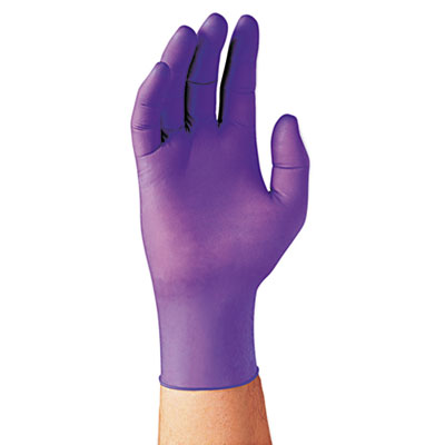 Natural latex chlorinated textured unflocked glove. 12 in, 18 mils