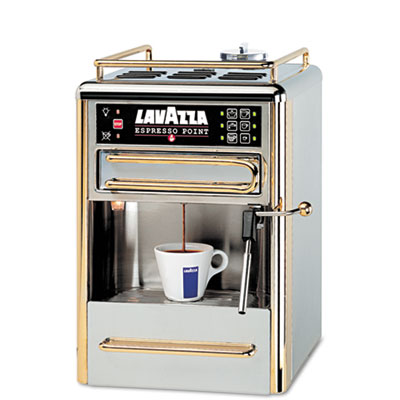 One-Cup Espresso Beverage System, Chrome/Gold Stainless Steel