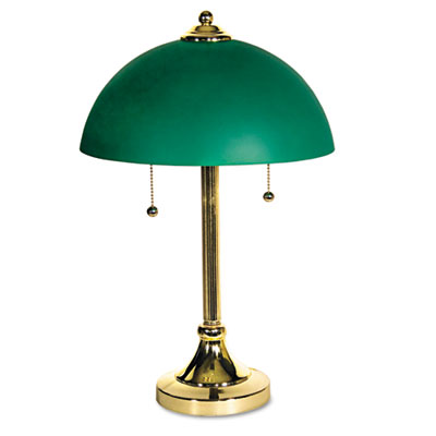 Taylor Incandescent Desk Lamp Green Glass Shade 19 High Bras