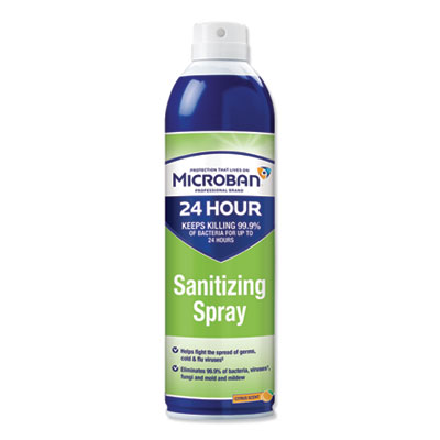 24-Hour Disinfectant Sanitizing Spray, Fresh Scent, 12.5 oz Aerosol Spray, 6/Carton