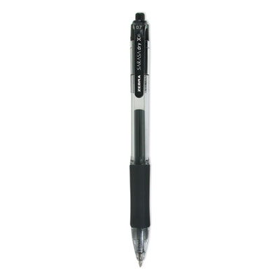 Sarasa Dry Gel X20 Gel Pen, Retractable, Medium 0.7 mm, Black Ink, Smoke Barrel, 12/Pack