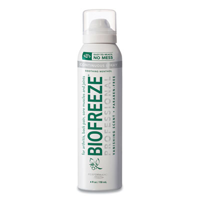 BIOFREEZE 13422 Professional Colorless Topical Analgesic Pain Reliever Spray, 4 oz Spray Bottle (BIF104137)
