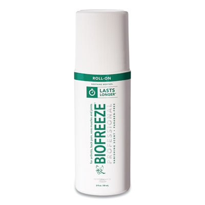 BIOFREEZE 13416 Professional Green Topical Analgesic Pain Reliever Gel, 3 oz Roll-On (BIF540935)