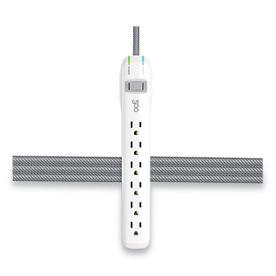 360 Electrical 360313-TU Habitat 6-Outlet Surge Protector, 6 ft Cord, Tungsten (TSZ24300812)