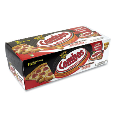 Combos 551137 Combos Baked Snacks, Pepperoni Pizza Cracker, 1.7 oz Bag, 18/Carton, Free Delivery in 1-4 Business Days (GRR20900410)