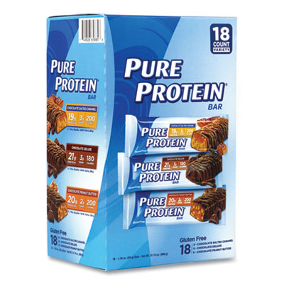 Balance Bar 11193 Pure Protein Bar, Assorted Flavors, 1.76 oz Bar, 18 Bars/Carton, Free Delivery in 1-4 Business Days (GRR22000545)