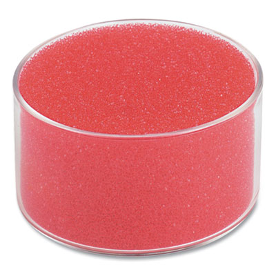 Sponge+and+Cup+Moistener+3%22+Diameter+x+1.5%22h+Red+99920