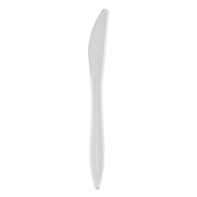 Berkley Square 1101000 Individually Wrapped Mediumweight Cutlery, Knives, White, 1,000/Carton (BSQ886777)