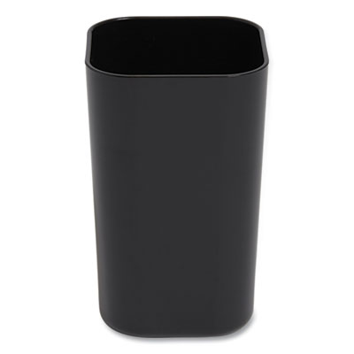 TRU RED™ Plastic Pencil Cup Plastic Pencil Cup, 2.61 x 2.61 x 4.3, Black