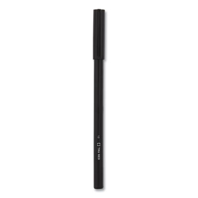 Ballpoint Pen Stick Medium 1 mm Black Ink Black Barrel Dozen TR52861CC