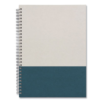TRU RED™ Wirebound Hardcover Notebook Wirebound Hardcover Notebook, 1-Subject, Narrow Rule, Gray/Teal Cover, (80) 9.5 x 6.5 Sheets