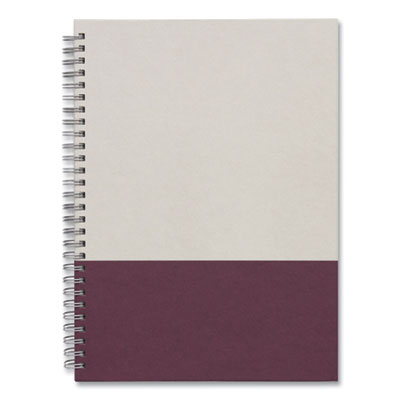 TRU RED™ Wirebound Hardcover Notebook Wirebound Hardcover Notebook, 1-Subject, Narrow Rule, Gray/Purple Cover, (80) 9.5 x 6.5 Sheets