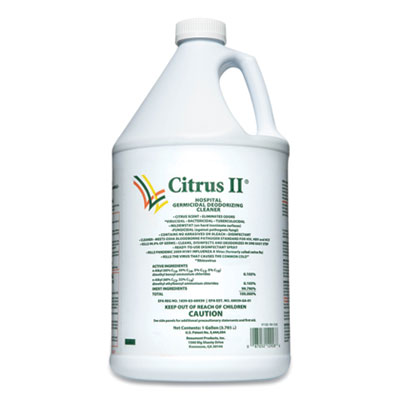 Citrus II 633712928 Hospital Germicidal Deodorizing Cleaner, Citrus Scented, 1 gal Bottle, 4/Carton (BMT633712928)