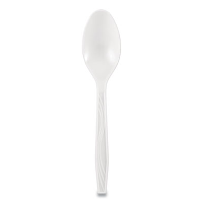 Berkley Square 1073010 Elegant Dinnerware Heavyweight Cutlery, Polystyrene, Spoon, White, 500/Box (BSQ2465769)