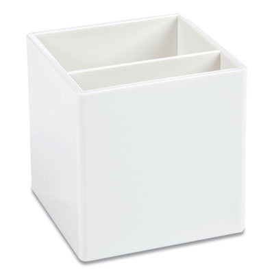Poppin Pen Cup Pen Cup, Plastic, 3.25 x 3.25 x 3.25, White