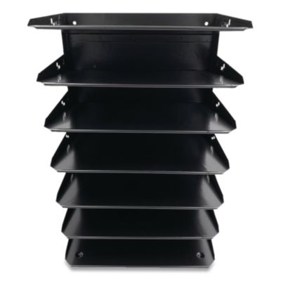 The+Coin-Tainer+Steel+Horizontal+File+Organizer+7+Sections+Letter+Black+HASZ0150