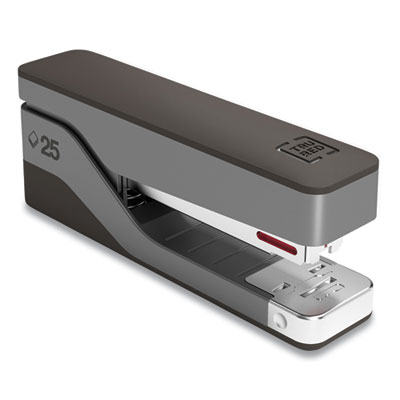TRU RED™ Desktop Aluminum Stapler Desktop Aluminum  Half Strip Stapler, 25-Sheet Capacity, Gray/Black