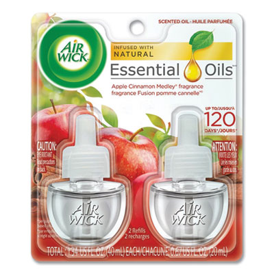Scented Oil Refill 0.67 oz Apple Cinnamon Medley 2/Pack 6 Packs/Carton 6233895499