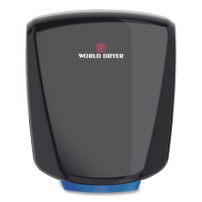 WORLD DRYER® VERDEdri Hand Dryer, 120 V, 3.9 x 12.25 x 14.5, Black