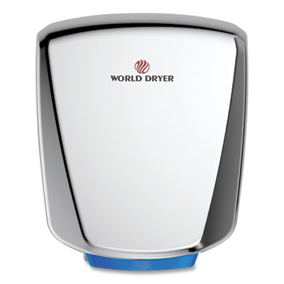 WORLD DRYER® VERDEdri Hand Dryer, 120 V, 3.9 x 12.25 x 14.5, Polished Stainless Steel