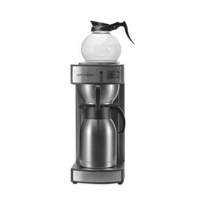 Coffee Pro Thermal Institutional Brewer Thermal Institutional Brewer, 12-Cup, 15.5 x 14.75 x 17, Stainless Steel