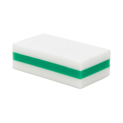 HOSPECO® eXpunge Sponges, 4.75 x 2.5, 1.13" Thick, White/Green, 24/Carton