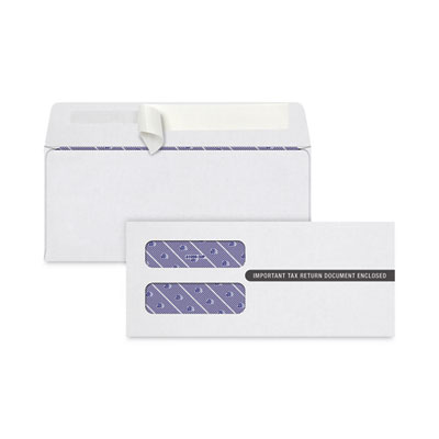 Tops 1099 Self-Seal Security Tinted Double Window Envelope White 100/Pack