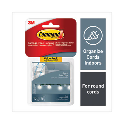 Cord+Clip+with+Adhesive+Round+0.75%22w+Clear+10%2fPack+17017CLR10ES