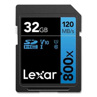 Lexar Blue Series Professional 800x 32GB SDHC Memory Card LSD8032GBNNNU