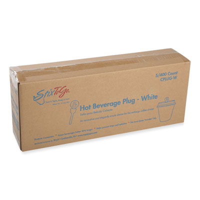 AmerCareRoyal® Beverage Plugs, 2", White, 2,000/Carton