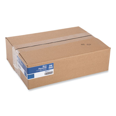 AmerCareRoyal® Placemats, Smooth Surface, Scalloped Edges, 13.5" x 9.5", Blue, 1,000/Carton