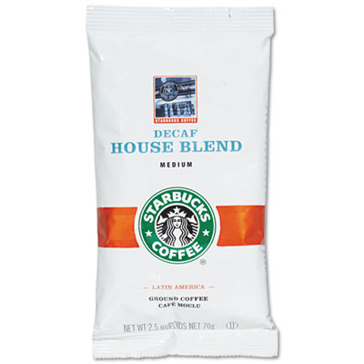 Coffee, Decaffeinated House Blend, 2.5oz Packet, 18/Box