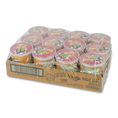 Pringles® Grab and Go Cheddar Cheese Crisps, 1.4 oz Can, 12 Carton