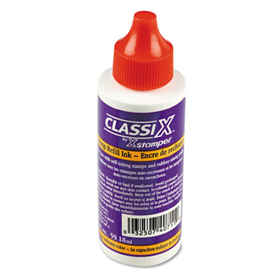 ClassiX 036042 Refill Ink for Classix Stamps, 2 oz Bottle, Red (XST40711)