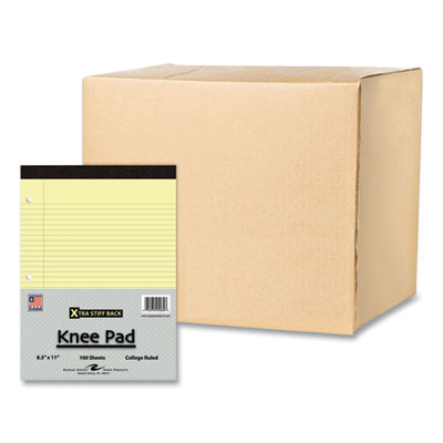 Roaring Spring® Stiff-Back Pad, Medium/College Rule, (100) Canary Yellow 8.5 x 11 Sheets, 36/Carton