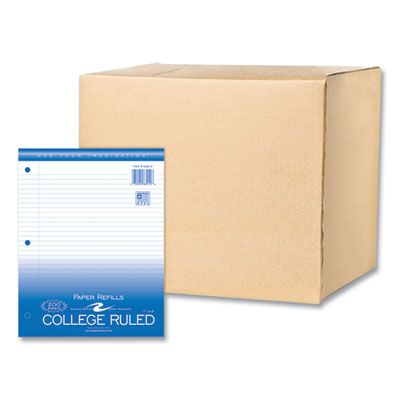 Roaring Spring® Loose Leaf Paper, 8.5 x 11, 3-Hole Punched, College Rule, White, 200 Sheets/Pack, 12 Packs/Carton