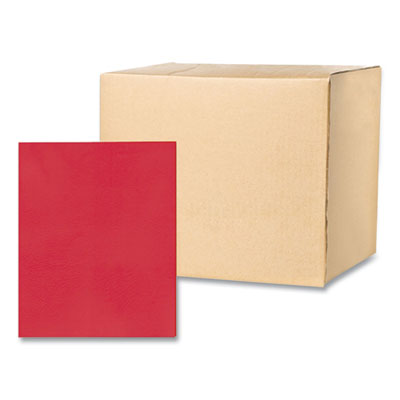Roaring Spring® Pocket Folder, Accommodates (50) 11 x 8.5 Sheets, Red, 250/Carton