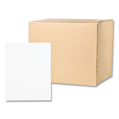 Roaring Spring® Pocket Folder with Prongs, Accommodates (100) 11 x 8.5 Sheets, White, 250/Carton