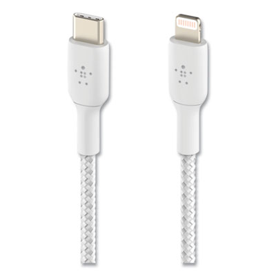 Belkin+1m+BOOST+CHARGE+Braided+Lightning+to+USB-C+Cable+White+CAA004BT1MWH