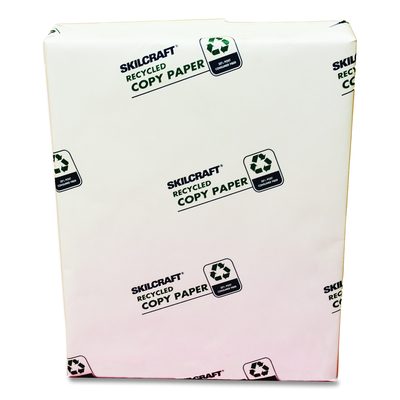 AbilityOne® 7530017111299 SKILCRAFT Convenience Pack Recycled Copy Paper, 92 Brightness, 20lb Bond, 8.5x11, White, 500 Sheets/Ream, 3/CT