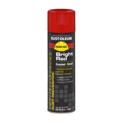 Rust-Oleum® Hard Hat High Performance V2100 System Rust Preventive Enamel Spray Paint, Gloss Bright Red, 15 oz Aerosol Can, 6/Carton