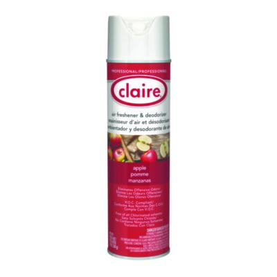 Claire® Aerosol Air Freshener and Deodorizer, Apple, 10 oz Aerosol Spray, 12/Carton